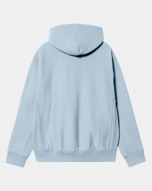 Online American Script Sweatshirt Med Haette | Frostet Bla Mænd Sveder
