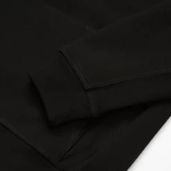 Outlet American Script Sweatshirt Med Haette | Sort Mænd Sveder