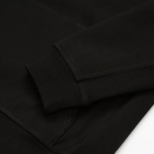 Outlet American Script Sweatshirt Med Haette | Sort Mænd Sveder