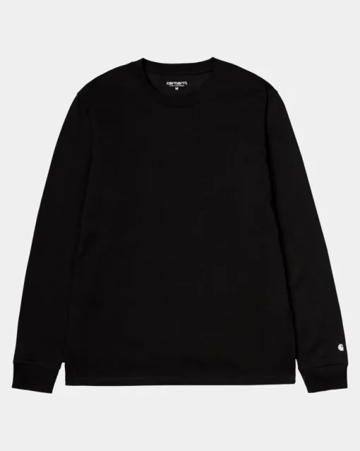 Clearance Base Langaermet T-Shirt | Sort Mænd T-Shirts Og Poloer