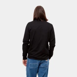 Clearance Base Langaermet T-Shirt | Sort Mænd T-Shirts Og Poloer