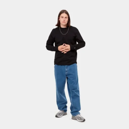 Clearance Base Langaermet T-Shirt | Sort Mænd T-Shirts Og Poloer