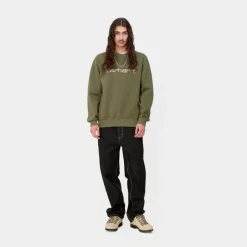 Best Sale Carhartt Sweatshirt | Dundee / Glassy Pink Mænd Sveder
