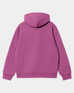Best Sale Carhartt Sweatshirt Med Haette | Magenta / Sort Mænd Sveder