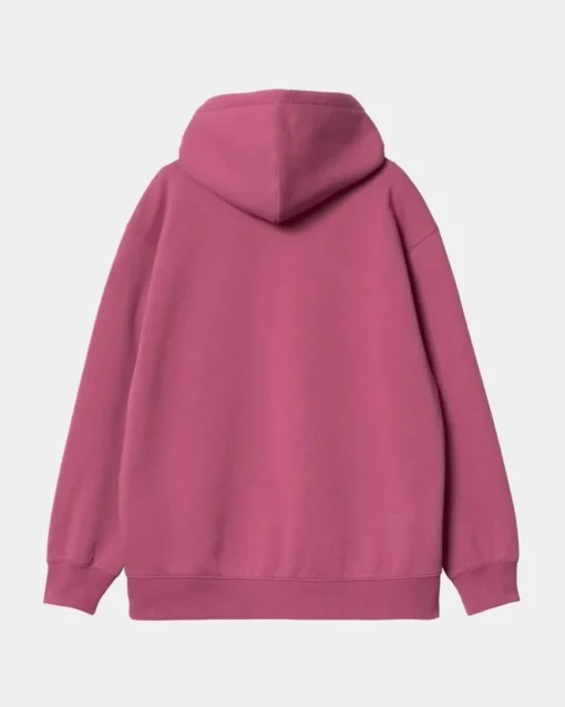 Fashion Carhartt Sweatshirt Med Haette Til Kvinder | Magenta / Tonic Kvinder Sweaters & Sweatere