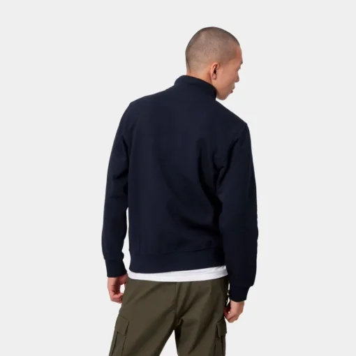 Outlet Chase Neck Zip Sweatshirt | Dark Navy Mænd Sveder