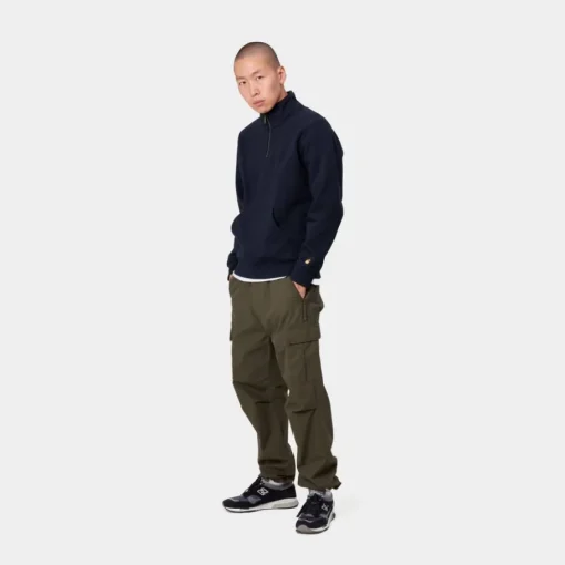 Outlet Chase Neck Zip Sweatshirt | Dark Navy Mænd Sveder