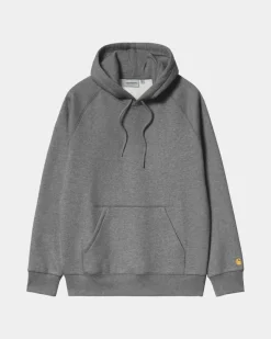New Chase Sweatshirt Med Haette | Mork Heather Grey Mænd Sveder