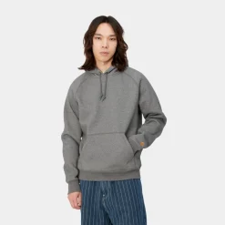 New Chase Sweatshirt Med Haette | Mork Heather Grey Mænd Sveder