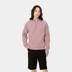 Clearance Chase Sweatshirt Med Haette | Glassyet Lyserod Mænd Sveder
