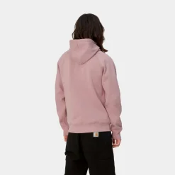 Clearance Chase Sweatshirt Med Haette | Glassyet Lyserod Mænd Sveder