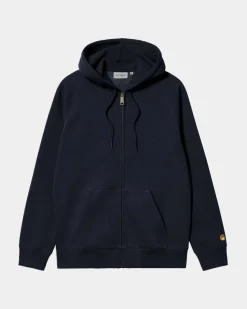 Best Sale Chase-Jakke Med Haette | Dark Navy Mænd Sveder