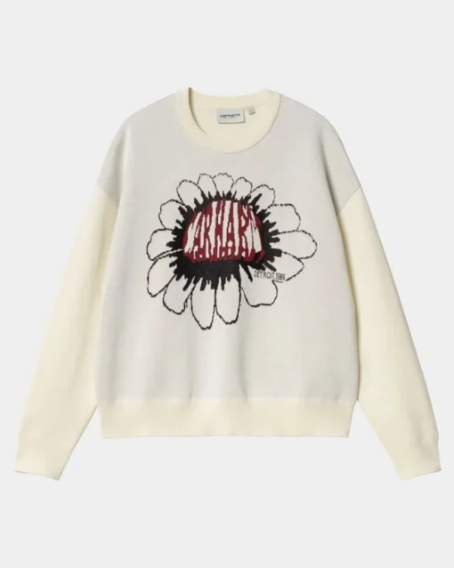 Shop Dame Pixel Flower Sweater | Voks Kvinder Sweaters & Sweatere