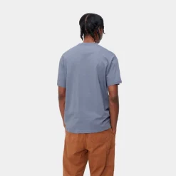 Store Diagram Script T-Shirt | Bay Blue Mænd T-Shirts Og Poloer