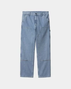 Fashion Dobbelt Knaebukser - Denim | Bla (Sten Bleget) Mænd Bukser