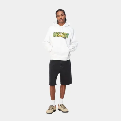 Store Drip Sweatshirt Med Haette | Hvid Mænd Sveder