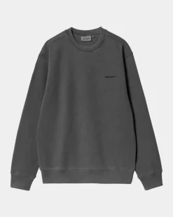 Flash Sale Duster Script Sweatshirt | Sort Mænd Sveder