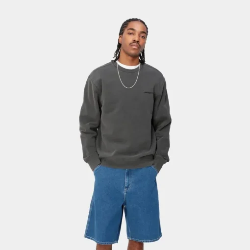 Flash Sale Duster Script Sweatshirt | Sort Mænd Sveder