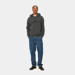 Shop Duster Sweatshirt Med Haette | Sort (Beklaedningsgenstand Farvet) Mænd Sveder