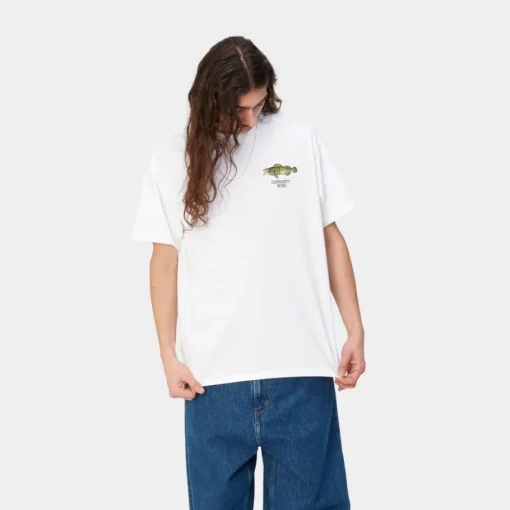 Fashion Fisk T-Shirt | Hvid Mænd T-Shirts Og Poloer