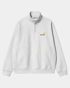 New Half Zip American Script Sweatshirt | Ask Heather Mænd Sveder