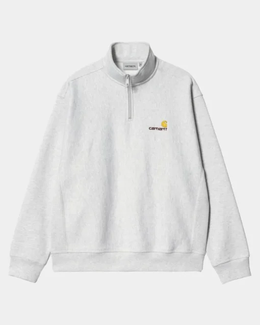 New Half Zip American Script Sweatshirt | Ask Heather Mænd Sveder