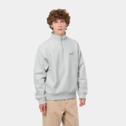 New Half Zip American Script Sweatshirt | Ask Heather Mænd Sveder