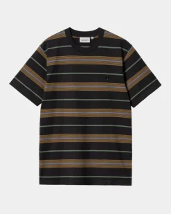 Clearance Haynes Stripe T-Shirt | Sort Mænd T-Shirts Og Poloer