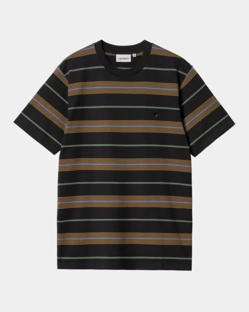 Clearance Haynes Stripe T-Shirt | Sort Mænd T-Shirts Og Poloer