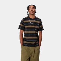 Clearance Haynes Stripe T-Shirt | Sort Mænd T-Shirts Og Poloer