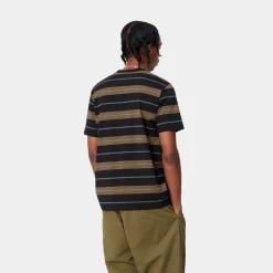 Clearance Haynes Stripe T-Shirt | Sort Mænd T-Shirts Og Poloer