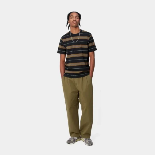 Clearance Haynes Stripe T-Shirt | Sort Mænd T-Shirts Og Poloer