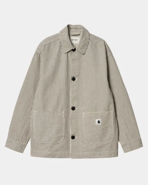 Best Sale Haywood Stripe Coat | Voks / Sort Kvinder Jakker
