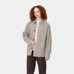 Best Sale Haywood Stripe Coat | Voks / Sort Kvinder Jakker