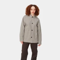 Best Sale Haywood Stripe Coat | Voks / Sort Kvinder Jakker