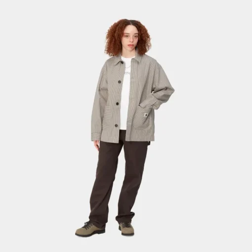 Best Sale Haywood Stripe Coat | Voks / Sort Kvinder Jakker