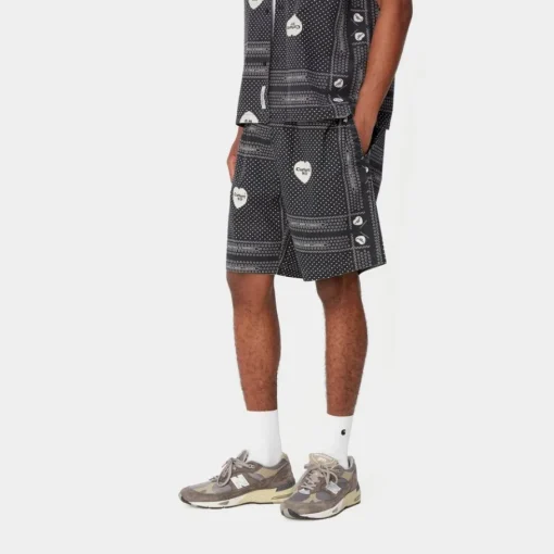 Cheap Heart Bandana Print Kort |Sort Mænd Shorts & Trunks