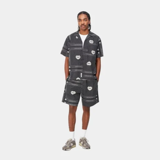 Cheap Heart Bandana Print Kort |Sort Mænd Shorts & Trunks