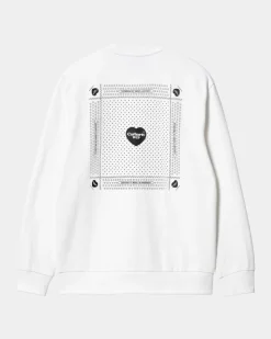 Fashion Hjerte Bandana Sweatshirt | Hvid Sort Mænd Sveder