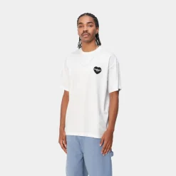 Clearance Hjerte Bandana T-Shirt | Hvid Sort Mænd T-Shirts Og Poloer