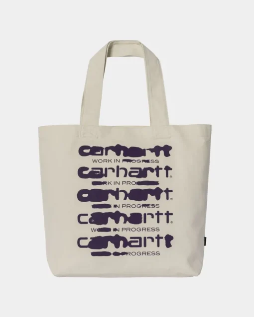 Store Laerred Grafisk Tote Stor | Wax Ink Bleed Print Tasker