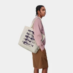 Store Laerred Grafisk Tote Stor | Wax Ink Bleed Print Tasker