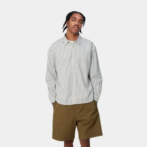 New Ligety Stripe Shirt | Voks / Sort Mænd Skjorter