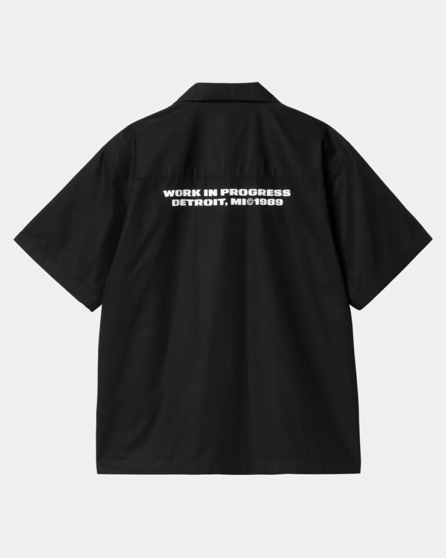 Clearance Link Script Skjorte | Sort Mænd Skjorter