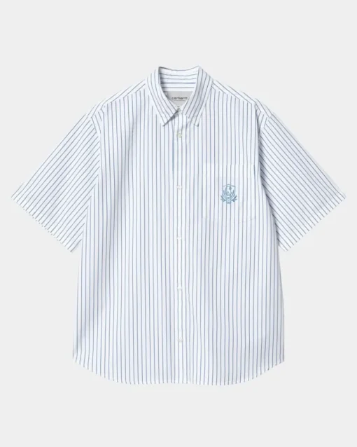Fashion Linus Stripe Kortaermet Skjorte | Blege Mænd Skjorter