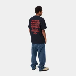 Discount Mekanik T-Shirt | Dark Navy Mænd T-Shirts Og Poloer