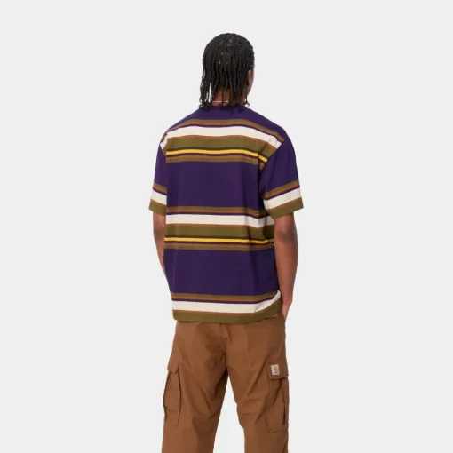 Cheap Morcom Stripe T-Shirt | Tyrian Mænd T-Shirts Og Poloer