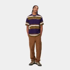 Cheap Morcom Stripe T-Shirt | Tyrian Mænd T-Shirts Og Poloer