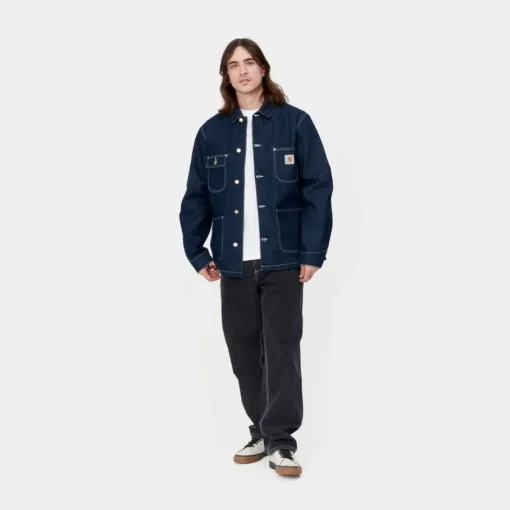Outlet Og Chore Coat (Forar) | Bla (En Vask) Mænd Denim
