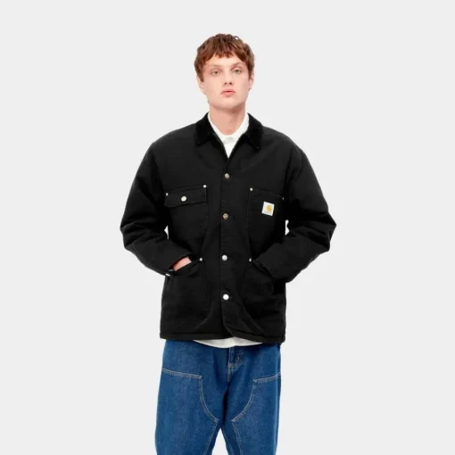 Flash Sale Og Chore Coat (Vinter) | Sort (Aeldet Laerred) Mænd Jakker & Veste